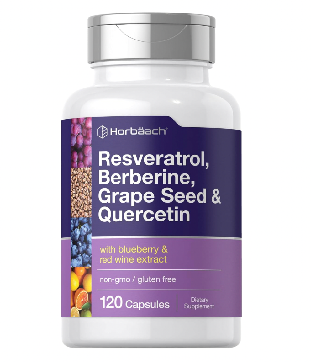 RESVERATROL, BERBERINE, GRAPE SEED Y QUERCETIN 120 CAPS