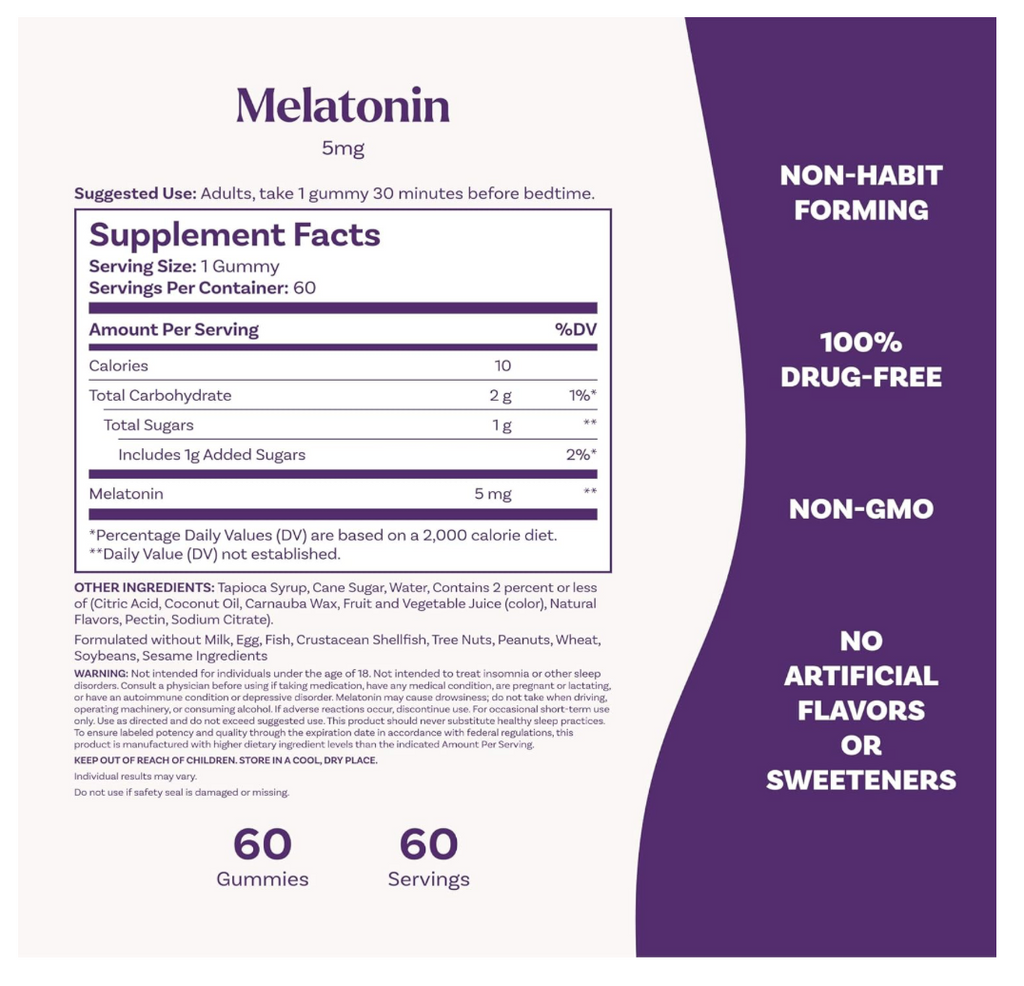 MELATONINA 5MG 60 GOMITAS