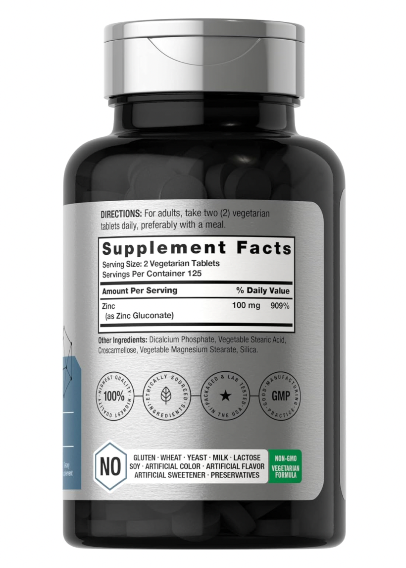 SUPLEMENTO DE ZINC 250 CAPS
